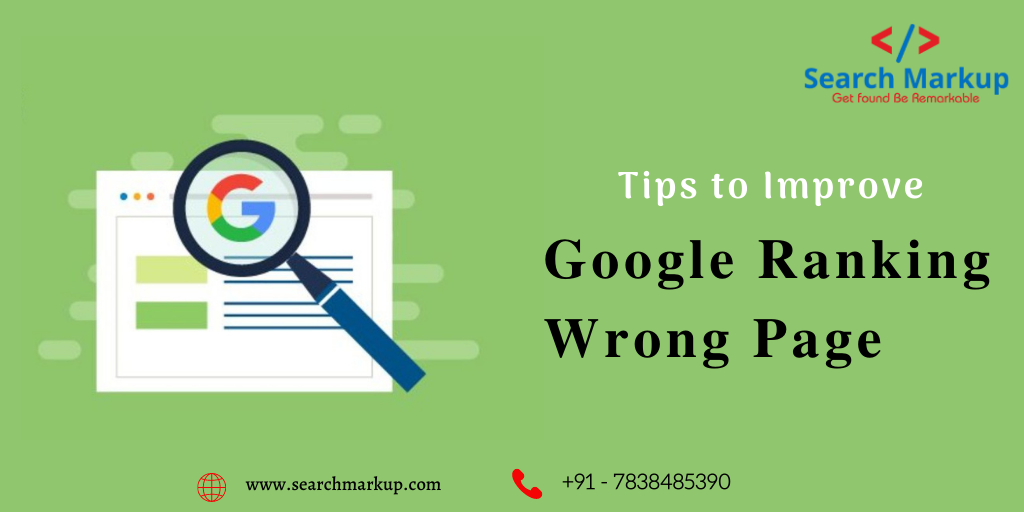 improve wrong page google ranking
