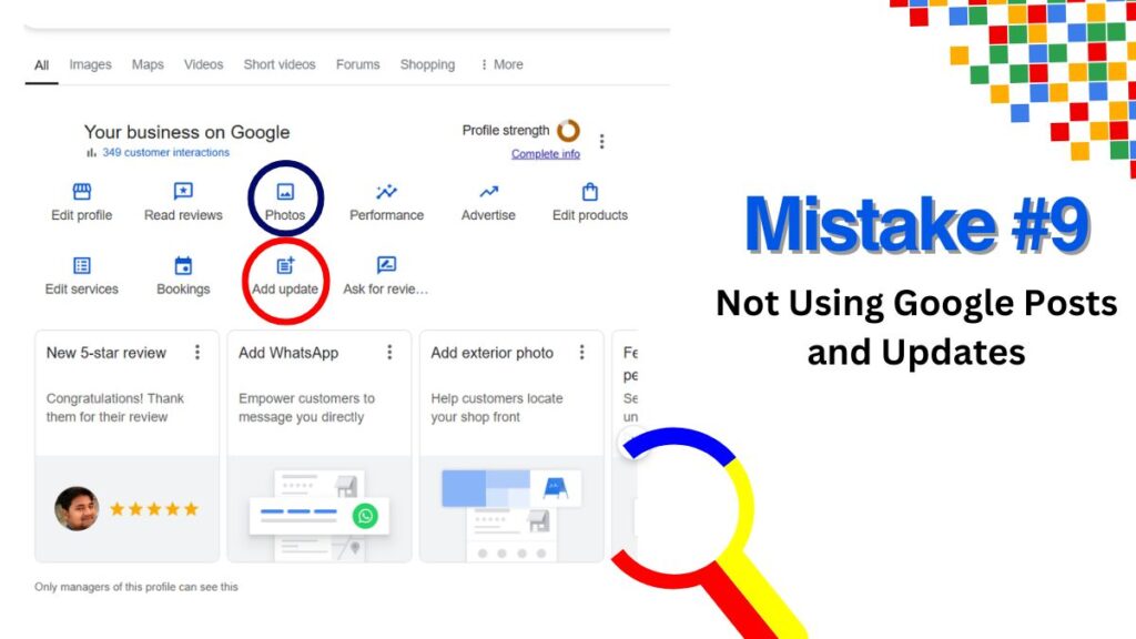 Not Using Google Posts and Updates
