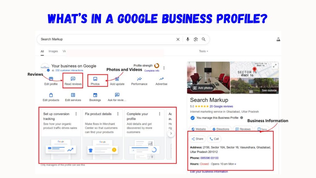 Whats in a Google Business Profile
